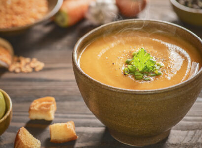 Soupe aux lentilles rouges