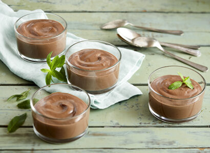 Mousse au chocolat et à la menthe