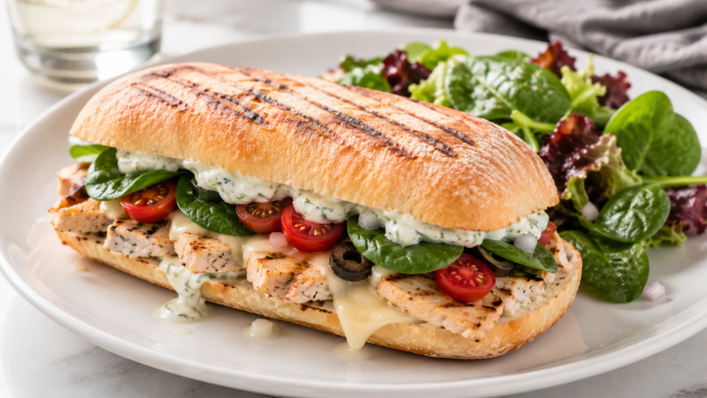 Paninis au poulet et aux épinards