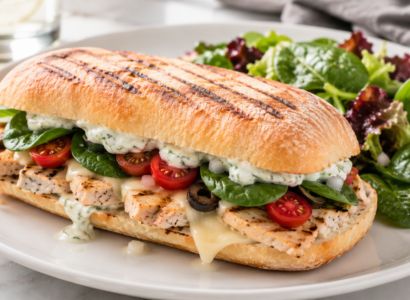 Paninis au poulet et aux épinards