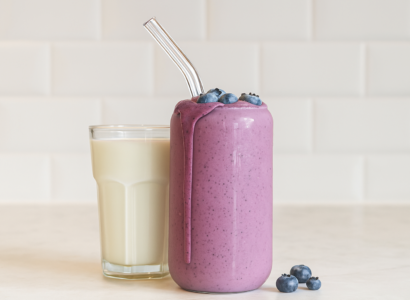 Lait frappé aux bleuets ultra frais