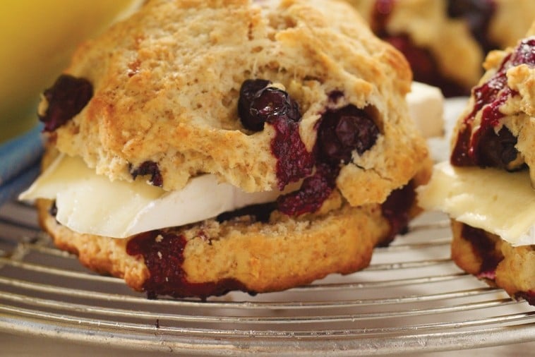 Brie Scones with Lemon & Blueberry Recipe