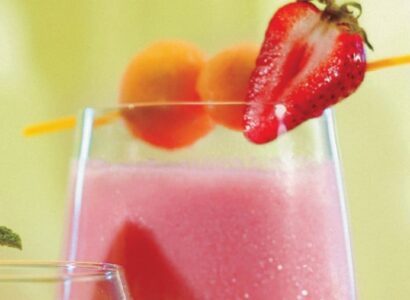 Lait frappé fraises et cantaloup