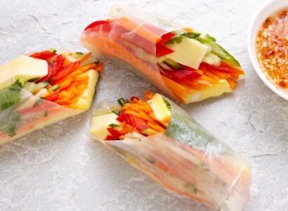 Rouleaux de printemps aux légumes et au Cheddar