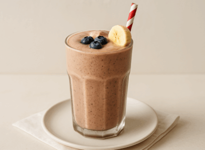Lait frappé à la banane et au chocolat noir