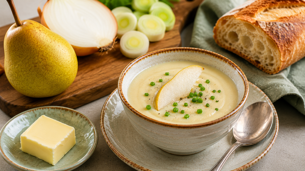 Délicieuse vichyssoise aux poires