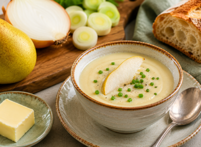 Délicieuse vichyssoise aux poires