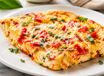 Frittata à la Ricotta et au poivron rouge