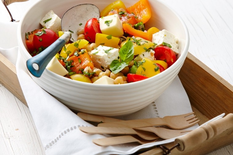 Tomato, Cheese and Chickpea Salad