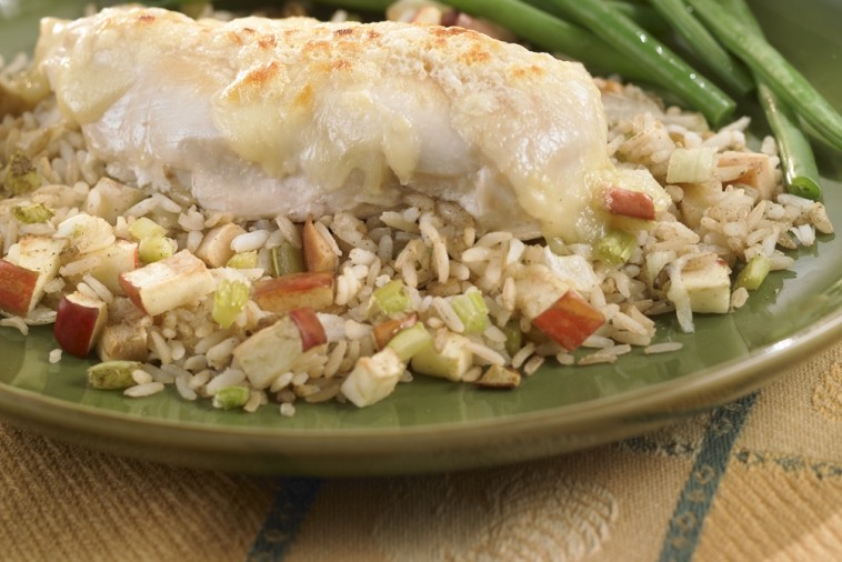 Roast Chicken & Rice Gratin with Apples